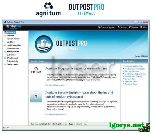 Agnitum Outpost Firewall Pro 2009